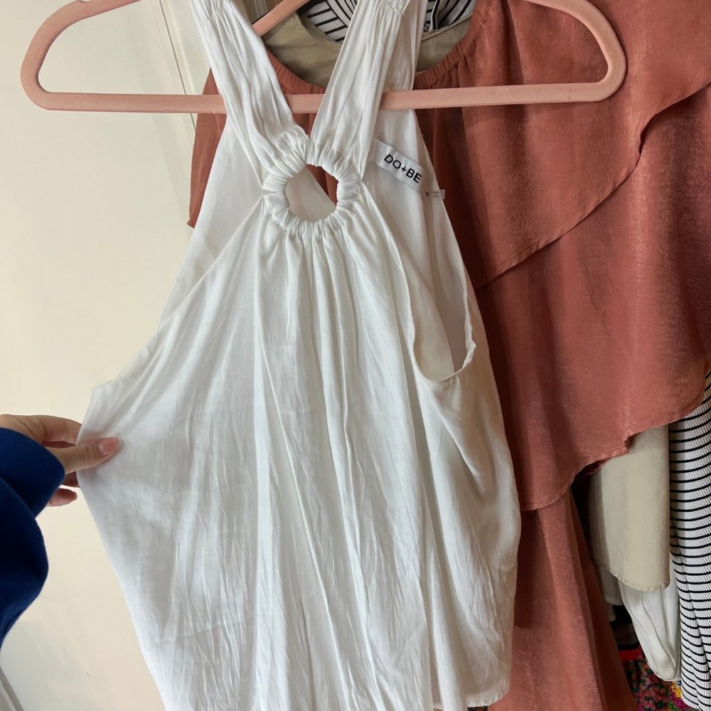 White Halter Top - Do + Be
